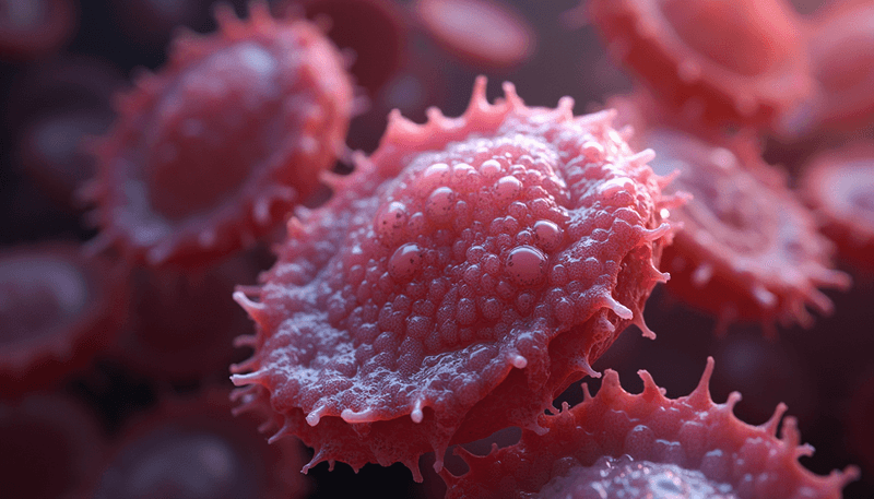 Microscopic view of liver cells showing fat reduction