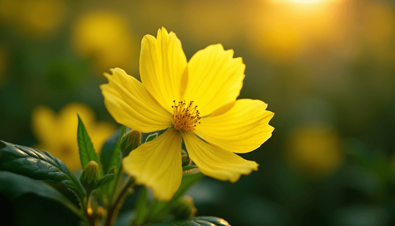 Evening primrose flower in bloom