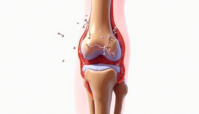 Illustration of hormonal changes affecting joint health