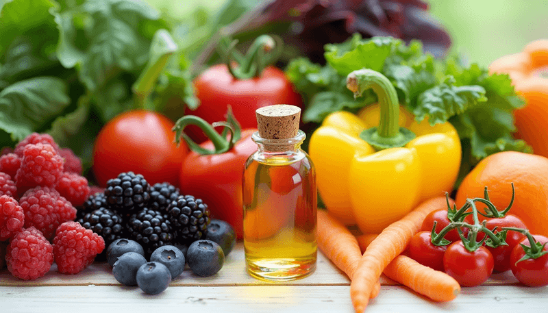 Colorful fruits and vegetables